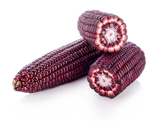 purple corn isolated on a white background