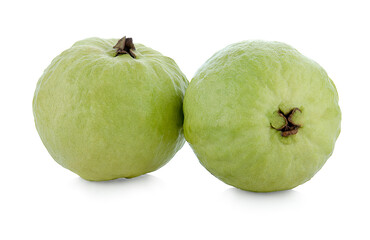 Guava (tropical fruit) on white background