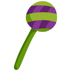 lollipop hand drawn flat color icon
