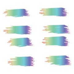 Obraz premium Colorful Brushes Scratch. Watercolor Isolated. Grungy Square. Stroke Isolated. Ink Frame. Brushstroke Acrylic. Grungy Handwritten. Paintbrush Frame. Grungy Chinese.