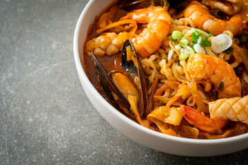 Jjamppong -  Korean Seafood Noodle Soup