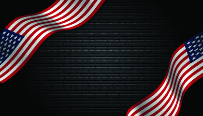 Obraz premium Flag of USA background.