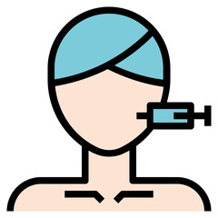 Filler injection line icon