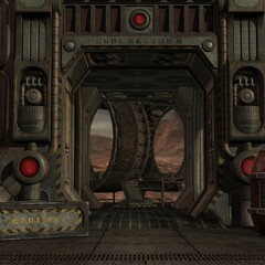 3d illustration of an science fiction background 