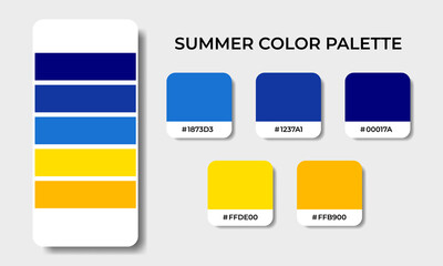 summer color palettes pantone swatch sets