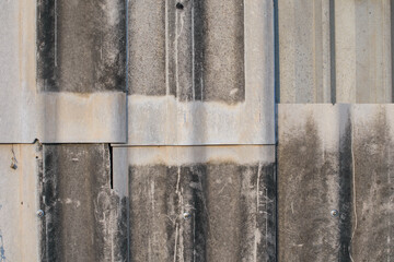 Old tiles roof texture on the house.