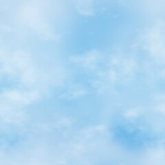 Seamless blue sky with white clouds background