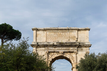 Fototapeta na wymiar Arch of Titus (Arco di Tito), Rome, Italy