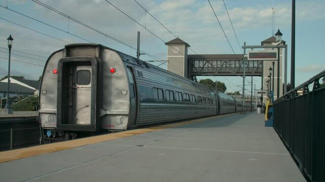 Amtrak Northeast Regional Departing Train Station.