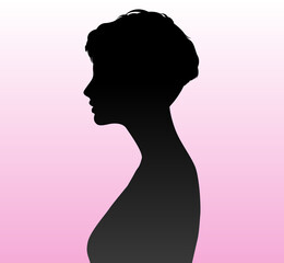 девушка силуэт