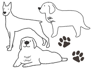 犬のイラスト（大型犬）