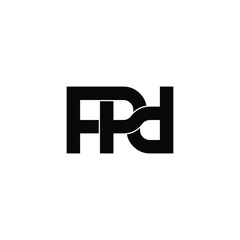 fpd initial letter monogram logo design