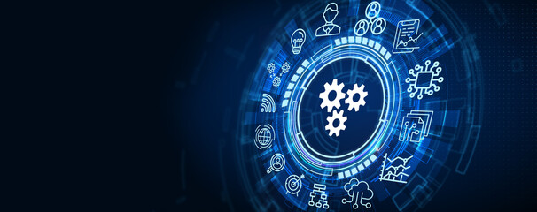 Business, Technology, Internet and network concept. Automation Software Technology Process System.