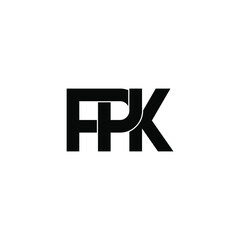 fpk initial letter monogram logo design