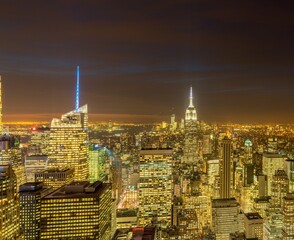 Fototapeta premium New York - DECEMBER 20, 2013: View of Lower Manhattan on Decembe