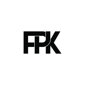 fpk initial letter monogram logo design