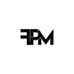 Obraz premium fpm initial letter monogram logo design
