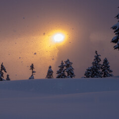 Sun sets