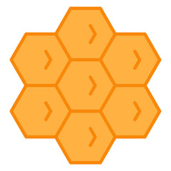 A flat design icon of honey formula