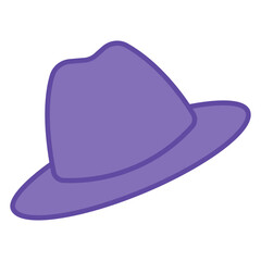 A headwear accessory icon, flat design of hat