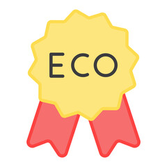 An icon design of eco badge