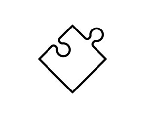 Puzzle line icon