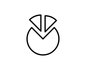 Round diagram line icon