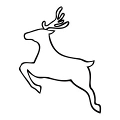 トナカイ　黒　クリスマス