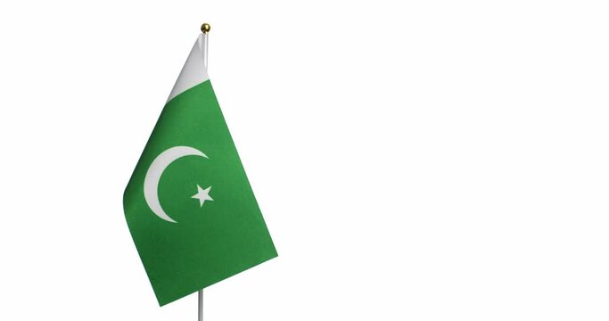 Flag of Pakistan on white background