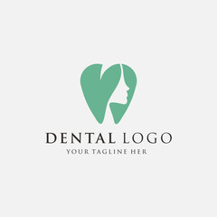 simple and modern beauty dental logo design template elements