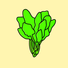 vegetable isolated vector illustration cartoon style. can use for vegetarian diet design of poster, banner, flyer, pamphlet, leaflet, brochure, catalog, food menu, web, site, website