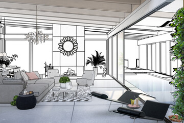 Luxury Residential Villa Interior Design (planning) - 3d visualization