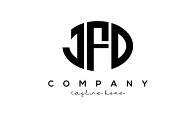 JFD three Letters creative circle logo design