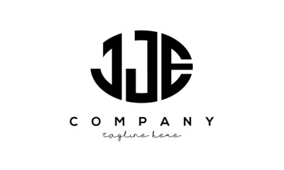 JJE three Letters creative circle logo design