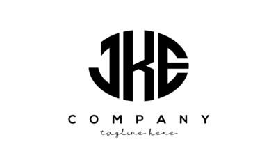 JKE three Letters creative circle logo design