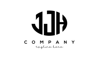 JJH three Letters creative circle logo design