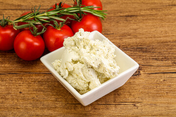 Soft cream cheese with herbs