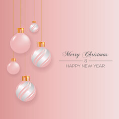 Christmas Ball With pink Concept
