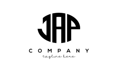 JAP three Letters creative circle logo design