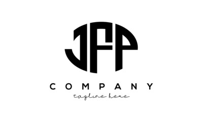 JFP three Letters creative circle logo design