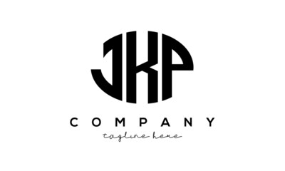 JKP three Letters creative circle logo design