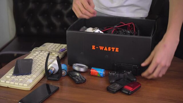 E-waste management. Recycle and dispose of household hazardous materials. Electronic waste, discarded electrical or electronic devices, mobiles, computers, laptops