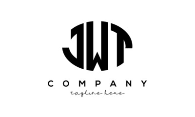 JWT three Letters creative circle logo design	