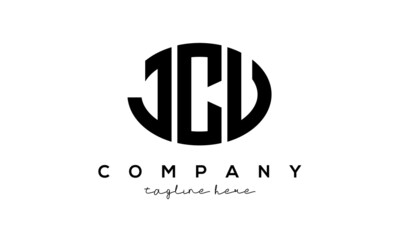 JCU three Letters creative circle logo design	