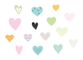beautiful love pattern vector collection
