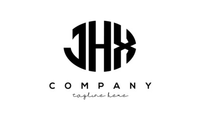 JHX three Letters creative circle logo design	