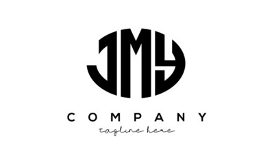 JMY three Letters creative circle logo design	