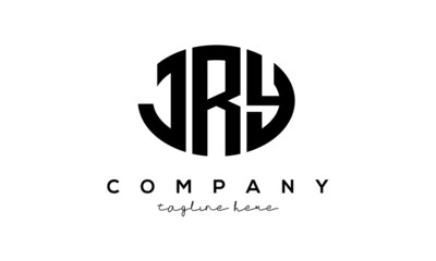 JRY three Letters creative circle logo design	