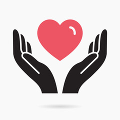 Obraz premium Charity icon on white background. Vector illustration.