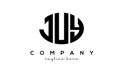 JUY three Letters creative circle logo design	